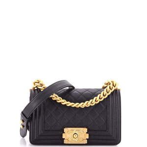 Chanel Small Boy Flap Bag Quilted Caviar